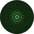 thumbnail image 1 of Ahgly Company Machine Washable Indoor Round Transitional Deep Emerald Green Area Rugs, 5' Round, 1 of 7