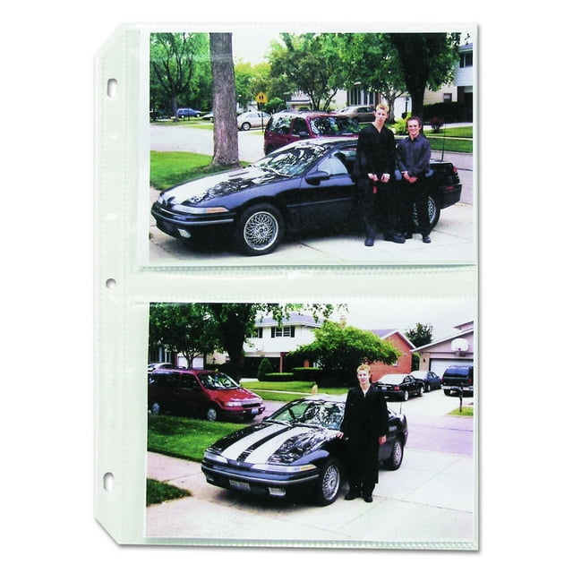 Carpeta De Anillas De 35 Mm Con Páginas Para Almacenamiento De Fotografías - 5 X 7 Transparente Tradicional - Carga Lateral 11 1/4 X 8 1/8 50/Bx 52572