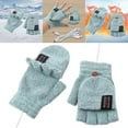 thumbnail image 2 of USB Powered Flip Cover Winter Gloves with Heating Pads for Full Hand Warmth and Touchscreen Use, 2 of 6