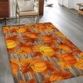 thumbnail image 3 of Rectangle Area Rugs 3 x 5 Ft, Orange Fall Non-Slip Residential Carpet, Pumpkins Thanksgiving Maple Leaf Indoor Crawling Mats Runner Rugs for Living Room/Dining Room/Bedroom, 3 of 8