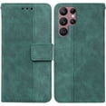 thumbnail image 2 of Wallet Phone Case Cover Compatible with Samsung Galaxy S22 Ultra, Vintage for Men Business Embossed PU Leather Flip Protective Case with Wrist Strap Kickstand for Samsung Galaxy S22 Ultra,Green, 2 of 8