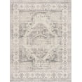 thumbnail image 3 of Hauteloom Brend Living Room, Bedroom Area Rug - Oriental Bohemian Vintage Carpet - Gray, Silver, Cream - 2' x 3', 3 of 14