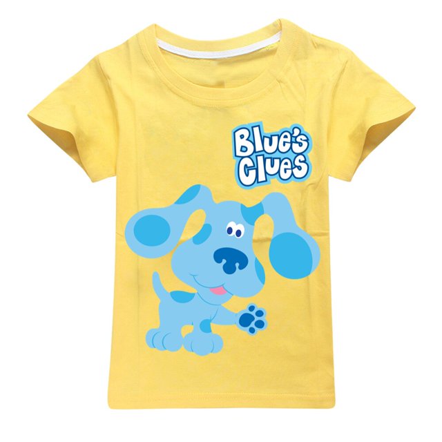 Blues Clues camiseta gráfica de algodón para niños adolescentes, camisas para niños pequeños, ropa para niños, niños, niñas zhangyuxiang LED