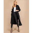 thumbnail image 4 of Vestido midi camisero negro AMAD Casual para mujer Talla S, 4 of 5