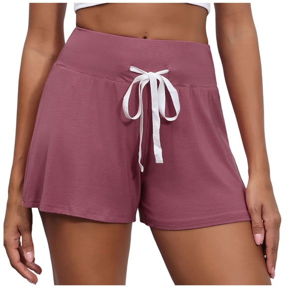 Tauxra Women Pajama Pants for Sleep and Lounge, Soft Elastic Waist Shorts with Drawstring, Casual Comfortable Polyester Sleepwear for Home, Relaxing Loungewear Pants foWear