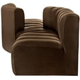 thumbnail image 5 of Meridian Furniture Arc Brown Velvet Modular Sectional, 5 of 7