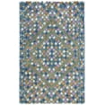 thumbnail image 3 of SAFAVIEH Casablanca Erksine Geometric Diamonds Shag Area Rug, Ivory/Blue, 4' x 6', 3 of 7