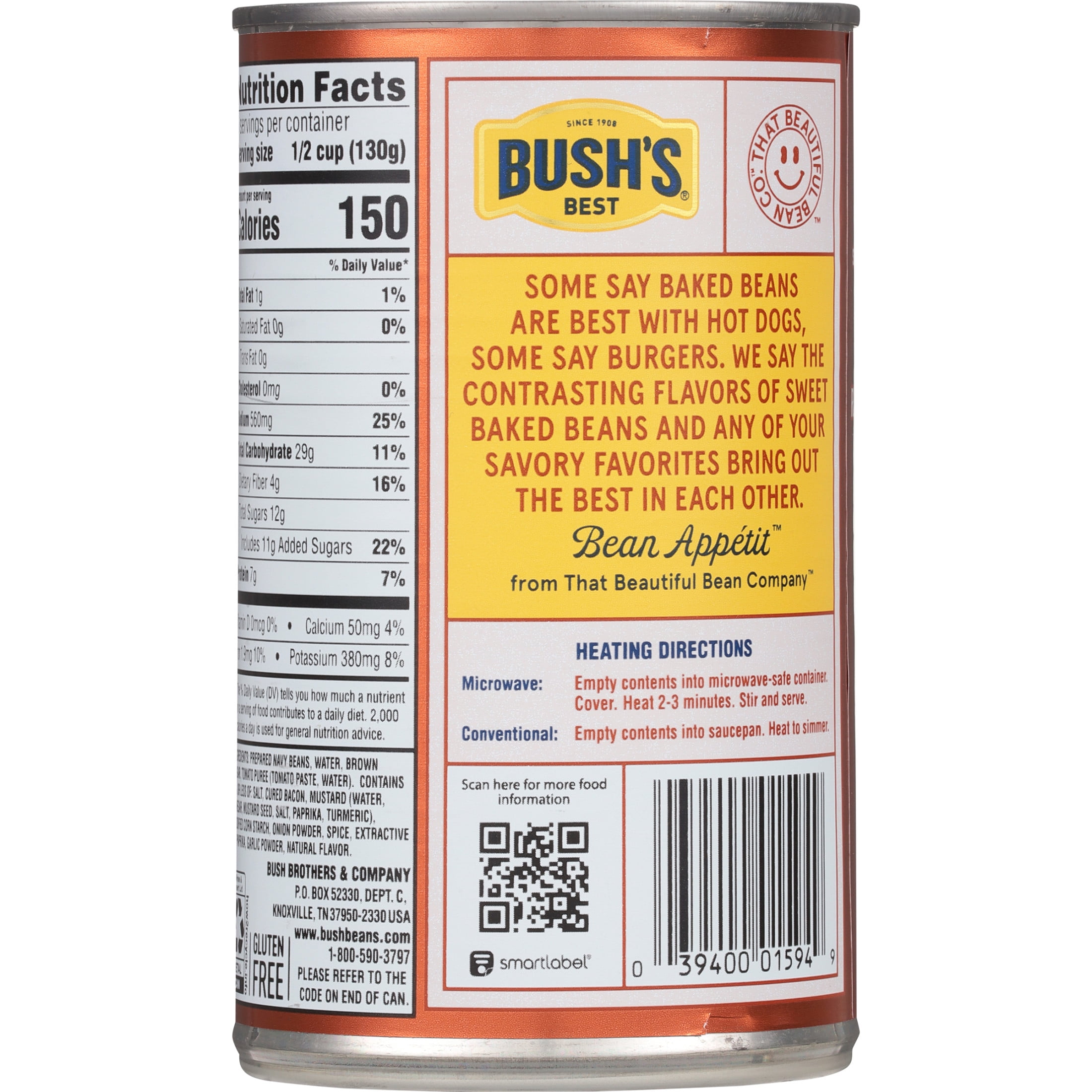 (12 pack) Bush's Homestyle Baked Beans, Canned Beans, 28 oz Can