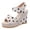 Beige, variant on JeashCHAT Sandals for Women Women's Fashion Platform Wedges Heel Sandals Shoes Thick Bottom Casual Sandals