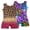 Gold Pink+Purple, variant on 2 Pack Gymnastic Leotards for Girls Sparkly Kids Dance Unitards for Tumbling Ballet Dance Performance 4-8 Years