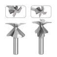 thumbnail image 4 of 1PC 1/4 Handle 1/2 Handle Arc Integrated Knife 2 Edges, 3 Edges With Seams Woodworking Milling Cutter Cutting Tool ,Repetitive Accuracy, 4 of 7