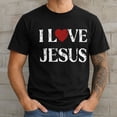 thumbnail image 4 of I Love Jesus Christian Graphic T-Shirt | Faith-Based Retro Washed Unisex Tee | Sizes S–4XL, 4 of 9