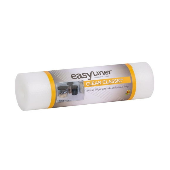 Revêtement pour étagères Clear Classic de marque EasyLiner, Transparent, 30,5 cm x 6,1 m 12 broches x 20 broches