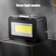 thumbnail image 4 of Lámpara De Cabeza Lámpara Linterna de cabeza LED COB 3 modos linterna de faro impermeable para acampar (negro), 4 of 5