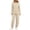 Beige-RongHuan women outfits sets, variant on RongHuan Women's 2 Piece Sets Oversized High Neck Sweatsuits Airport Travel Outfits Wide Leg Sweatpants Fall Winter Clothes