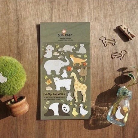 Suatelier | land animals journal sticker