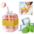 thumbnail image 3 of 500 Ml Molde Hielo Al Aire Libre Refrigerador Con Paja Creativa Demould Botella () Rosa, 3 of 9