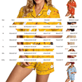 thumbnail image 3 of Summer Sales Womens Pajama Sets Satin Fall Pumpkin Print Short Sleeve Button Loungewear Halloween Pajama Sets for Women 2 Piece, 3 of 4