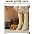 thumbnail image 3 of JIANFANG Boot Socks for Women Winter Wool Solid Thick Warm Socks Crew Socks Christmas Gift, 3 of 7