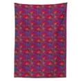 thumbnail image 2 of Abstract Tablecloth, Hand Drawn Style Waves Spirals Doodle Swirling Curly Lines Psychedelic Design, Rectangle Satin Table Cover Accent for Dining Room and Kitchen, 60" X 84", Multicolor, by Ambesonne, 2 of 2