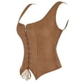 thumbnail image 3 of UPPADA Corset Tops for Women Clearance,Womens Leather Corset Tops Underbust Corset Plus Size Corsets Tops Vintage Corset Top Strapless Bustier Corset Belt Lace Up Lingerie, 3 of 7