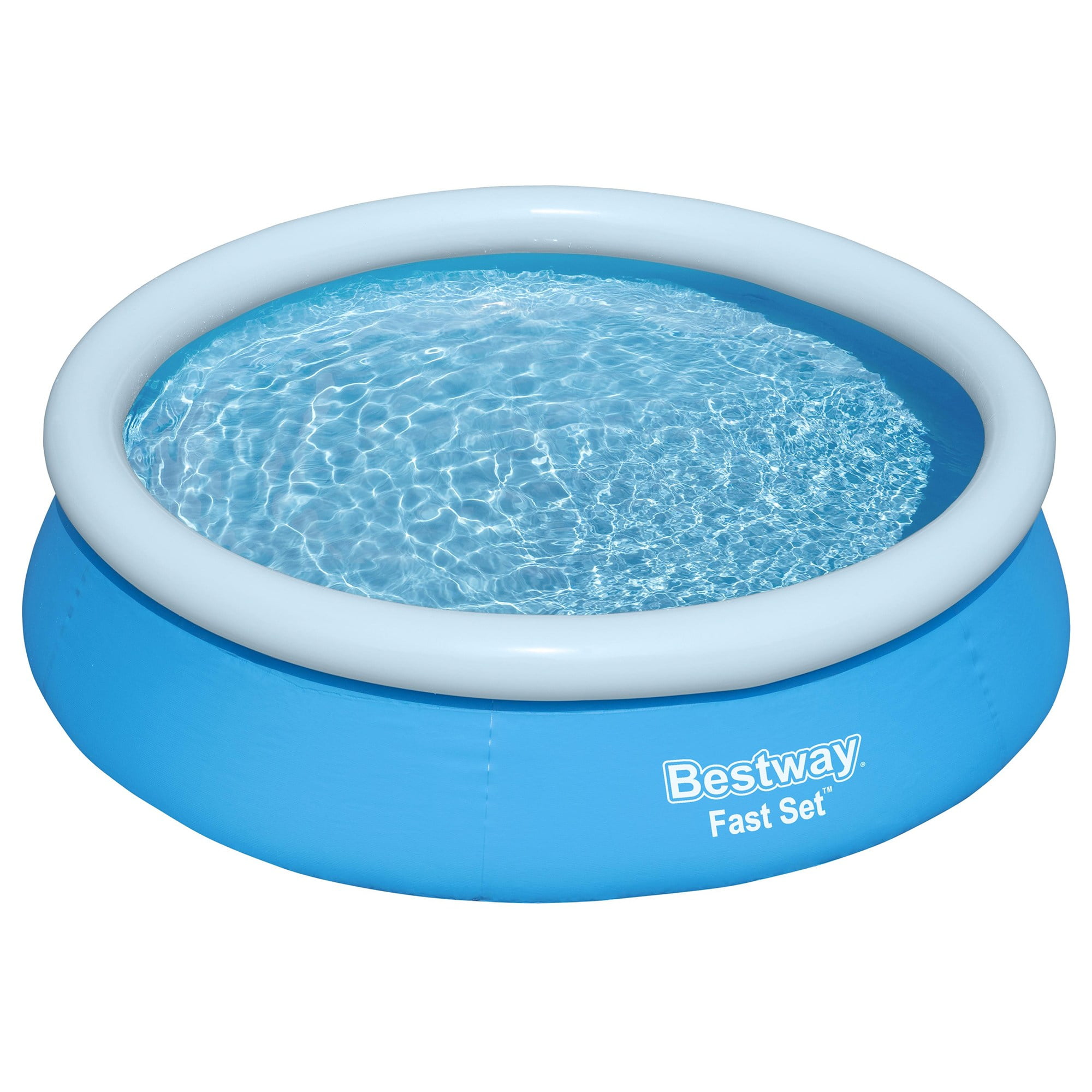 Bestway: Fast Set - 6' x 20" Inflatable Round Pool, Above Ground Splash & Wade Pool, Fill & Rise Setup, Tritech Construction, Easy Drain, Family