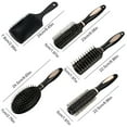 thumbnail image 4 of Topekada 5 Pcs Paddle Hair Brush Comb Set,Detangling Hairbrush Anti Static Massage Oval Comb Hair Styling Tools for Women Men Kid All Wet or Dry Hair(Black), round, 4 of 7