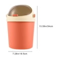 thumbnail image 4 of Kitchen Trash Can, Step-On Garbage Can with Lid, Tall Kitchen & Bathroom Trash Can, Small Office Waste Bin, Red - Xuniizn, 4 of 7