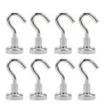 thumbnail image 5 of Oahisha Magnet Hook Hanger,8pcs Super Strong Heavy Duty Ndfeb Hook Household Magnetic Hooks for Home Kitchen (Silver), 5 of 11