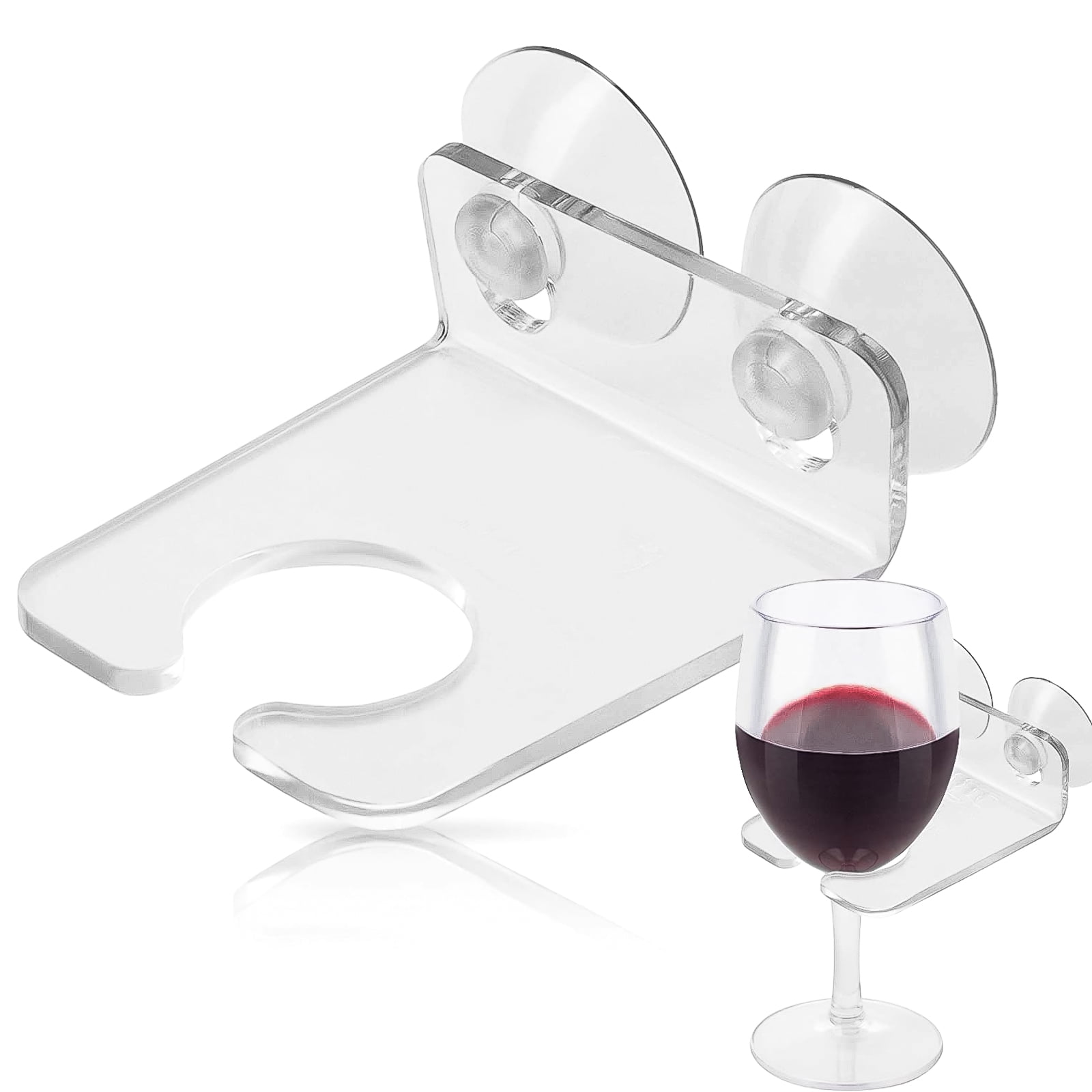 Bathtub Wine Glass Cupholder, EEEkit Clear Beer Wine Cup Holder with