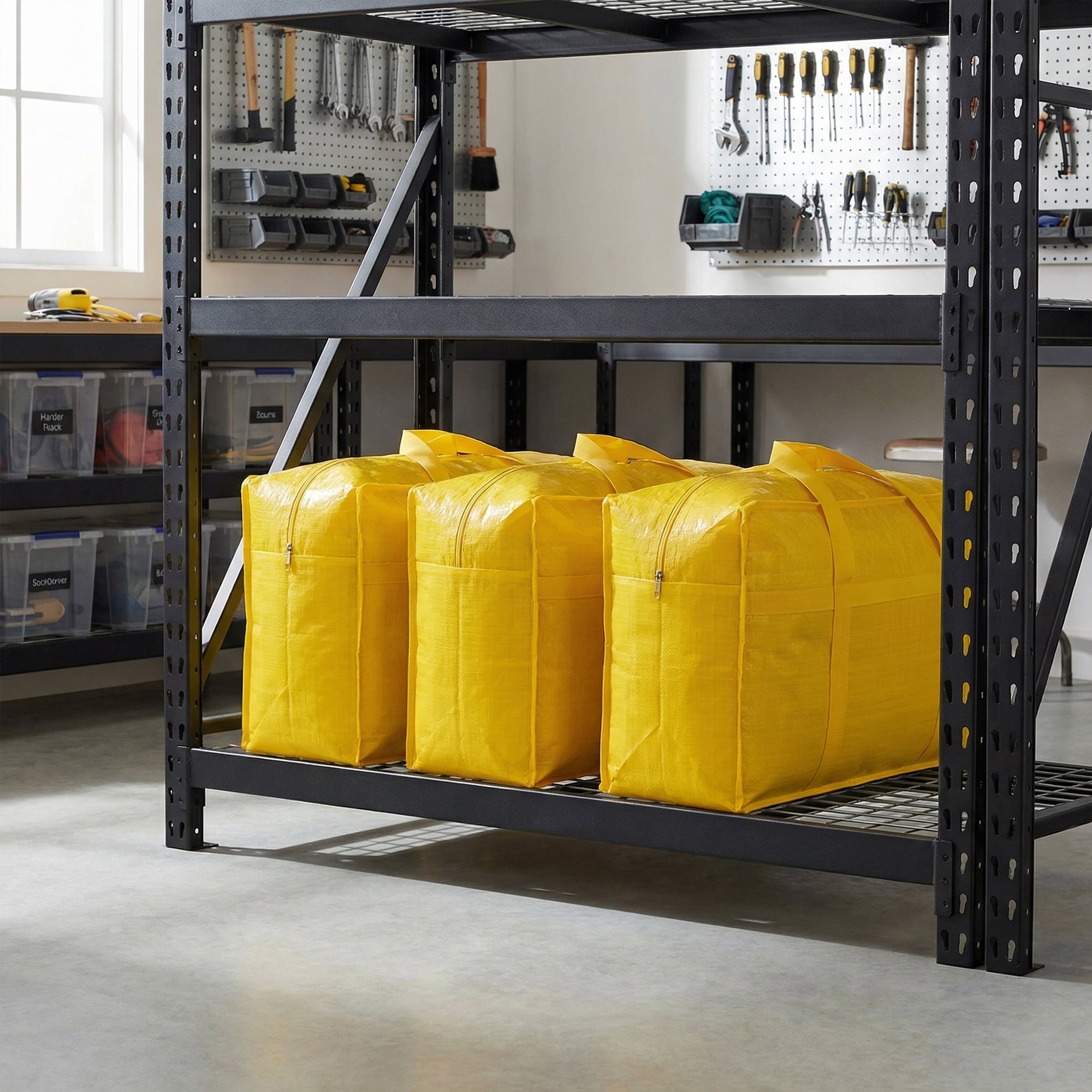 Unique Bargains Clothes Storage Bags for Organizing Clothing Yellow 31.5"x9.8"x19.7"