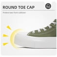 thumbnail image 3 of Platform Canvas Sneakers&nbsp;for Womens mens Fashion High Top Canvas Platform Shoes Casual Lace-up Shoes&nbsp;Comfortable Lightweight Walking Shoes for Daily Work, 3 of 6