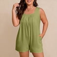 thumbnail image 2 of Women Sleeveless Scoop Neck Loose Fit Romper with Pockets Casual Summer Outfit, 2 of 5