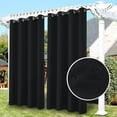 thumbnail image 2 of TOPCHANCES Blackout Curtains Waterproof Indoor/Outdoor Grommet Top Curtain Panels UV Protectant Privacy Curtains, 52"x84", 2 Panel, 2 of 10
