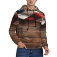 thumbnail image 2 of Daiia Rustic American Flag Wood for Men's Fashion Hoodies & Sweatshirts with Kangaroo Pocket Hooded Sweatshirt Breathable & Moisture Wicking-3X-Large, 2 of 7