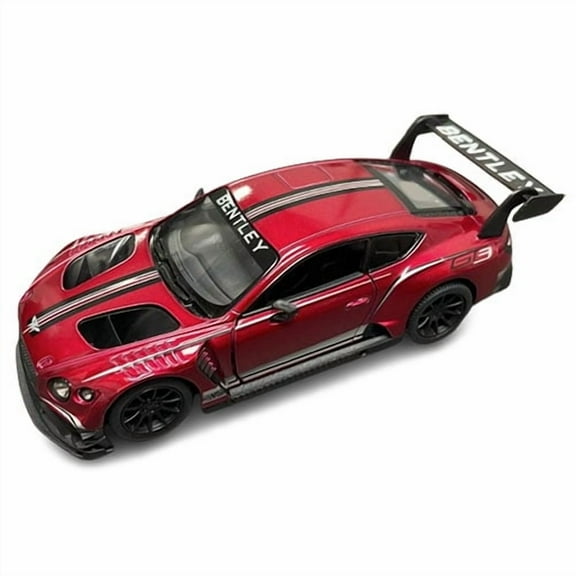 Rhode Island Novelty - Pull Back Die-Cast Metal Vehicle - BENTLEY CONTINENTAL GT3 [Red](5 inch)