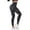 Dark Gray, variant on Womens Yoga Pants Full-Length Yoga Pants Two-Tone Ribbed Panel High-Waist Tummy Control Dance Studio Stylish Yoga Leggings