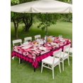 thumbnail image 3 of Outdoor Tablecloth with Umbrella Hole and Zipper, Valentine's Day Rectangle Table Cloth 60x84 Inch Waterproof Tablecloth, Romantic Love Pink Buffalo Plaid Picnic Table Cover for Patio Camping, 3 of 7