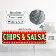 thumbnail image 3 of "Chips & Salsa" Tin Sign - 16x4 Inches Retro Kitchen Decor for Wall, Ideal for Kitchen, Dining Room, Patio | kitchen signs, retro kitchen decor, vintage kitchen decor, 3 of 4