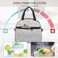 thumbnail image 4 of Naloa Silver Glitter Print Lunch Bag for Women & Men Insulated Lunch Box or Cooler Lunch Tote Bags for Work, Travel, Outdoor, 4 of 5