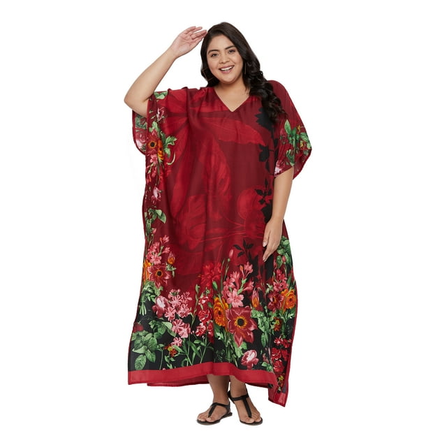 Caftans Longs pour Femmes Grande Taille Robe Caftan Robe de Soirée Fête Été Plage Robe d'Été Manches Kimono Longues Robes Décontractées en Ligne