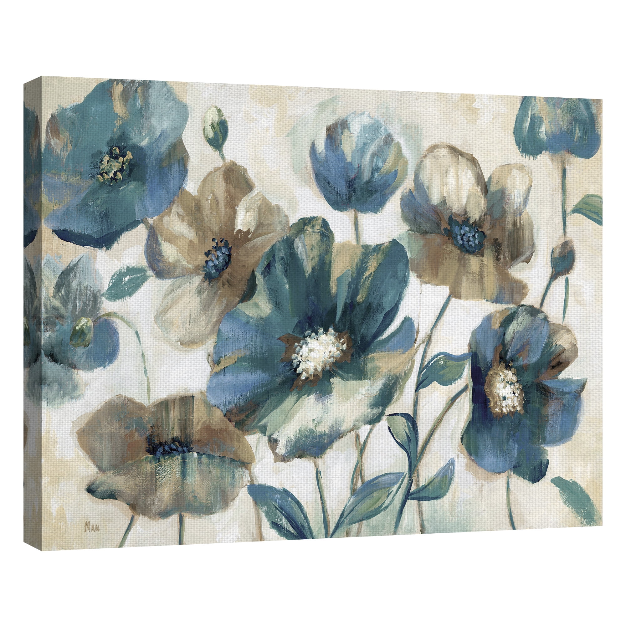 Masterpiece Art Gallery Indigo Garden Light Anemone by Nan Canvas Art Print 22" x 28"