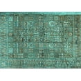 thumbnail image 1 of Ahgly Company Indoor Rectangle Persian Turquoise Blue Traditional Area Rugs, 5' x 7', 1 of 4