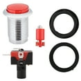 thumbnail image 2 of Button 32mm Game Machine Small Round Plating Button Replacement With LightRed, 2 of 8