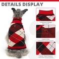 thumbnail image 4 of Jersey para perro KOOLTAIL, jersey grueso y cálido a cuadros con cuello alto, 4 of 7