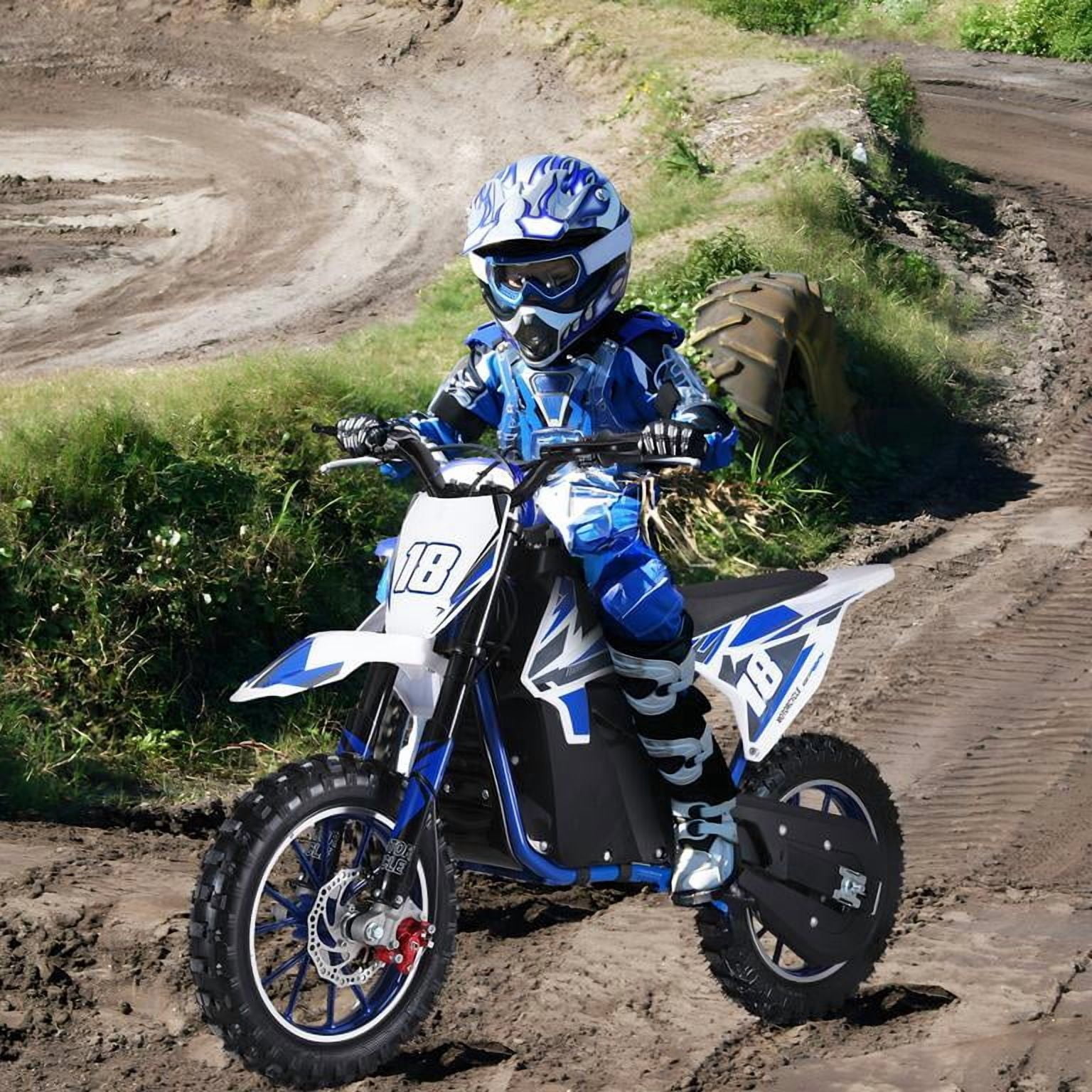 Mohsoe 350W 36V Mini Motocross Bike for Children, 10 Inch All-Terrain Tires, 3 Speed Gearbox, 25KM/H Max Speed, Overheat Protection Circuit, Fits 1.2-1.4m Height, 47 x 28 Inch