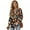 Black-Floral, variant on DISNIMO Floral Printed Hoodies for Women Waffle Sweatshirts Long Sleeve Shirts V Neck Hoodies Fall Winter Outfits, S