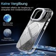 thumbnail image 6 of Case For IPhone 17 Pro 6.3-inch, Bright Color Glitter Gradient Frame Holder Slim Magnetic Phone Case [Compatible With MagSafe ] Hard Back & Soft TPU Bumper Shockproof Protective Cover,Black, 6 of 8
