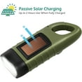 thumbnail image 4 of YaoHui Yellow - Green，2 Pack Hand Crank Flashlight, Solar Powered Rechargeable LED Emergency Flashlight, Outdoor Sports Survival Dynamo Torch, 4 of 7