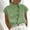 Green, variant on Womens Shirts Cotton Linen High Neck Cap Sleeve Casual Spring Summer T Shirts for Women Black Xl